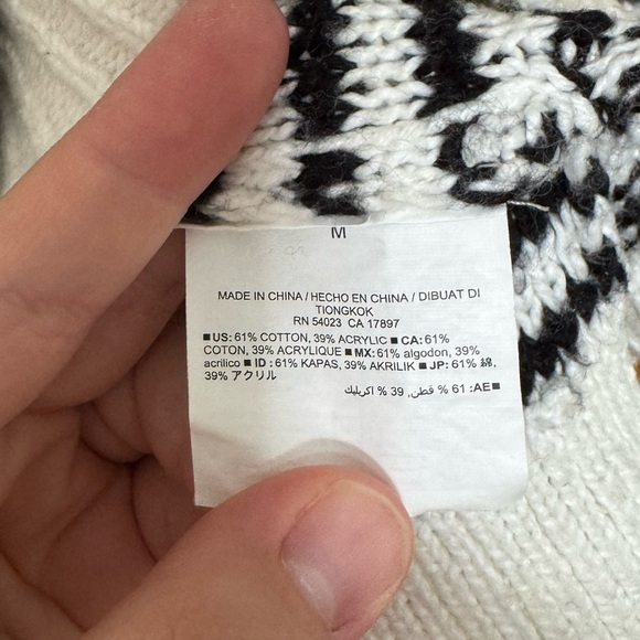 OLD NAVY cowl neck sweater; striped sweater; women’s sweater - Picture 7 of 9